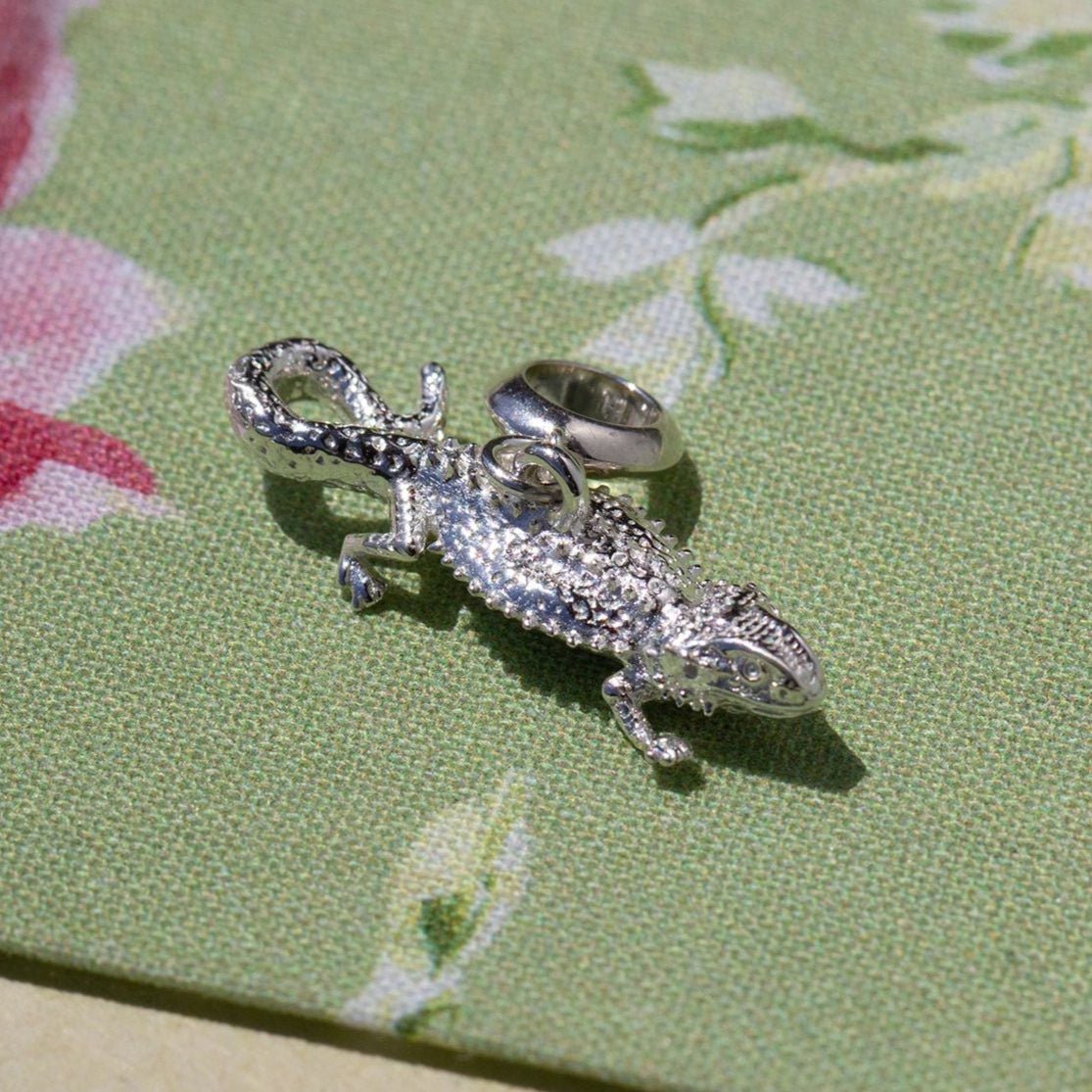 Bearded Dragon Silver Charm - MYLEE London