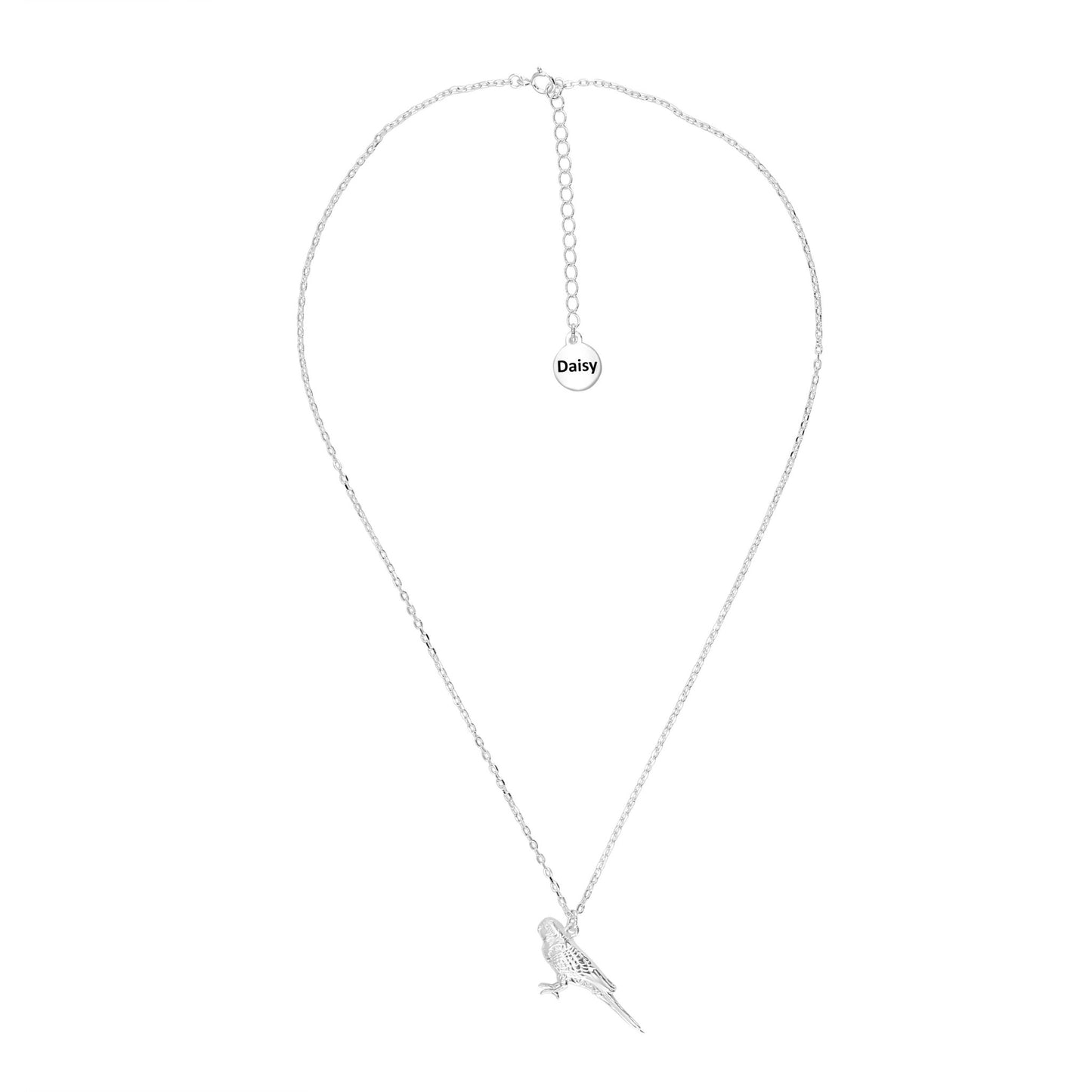 Budgie Silver Necklace - Personalised - MYLEE London