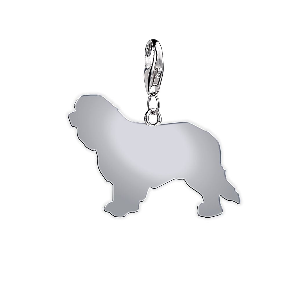 Cavalier King Charles Spaniel Silhouette Silver Charm - MYLEE London