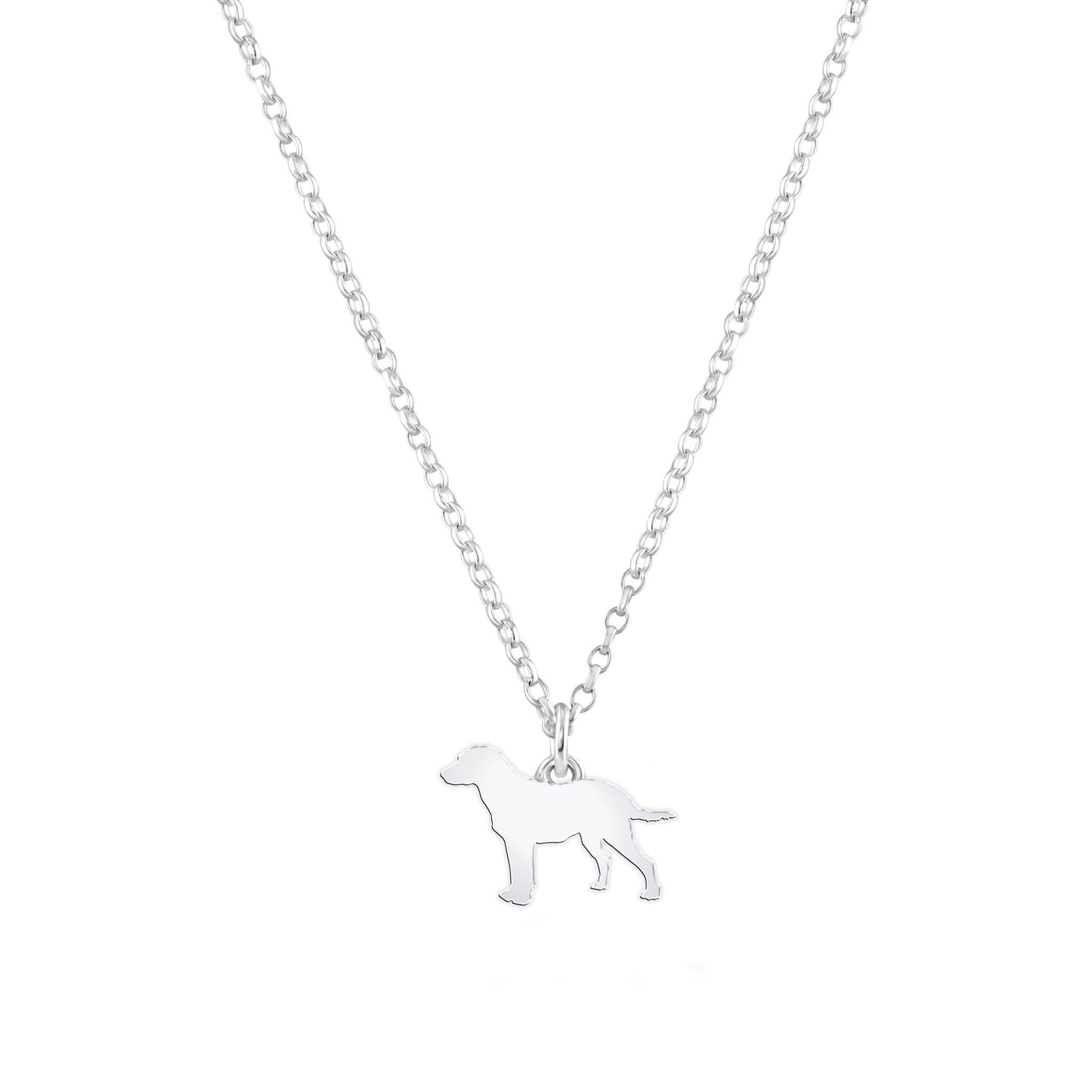 Chesapeake Bay Retriever Silhouette Silver Necklace - Personalised - MYLEE London