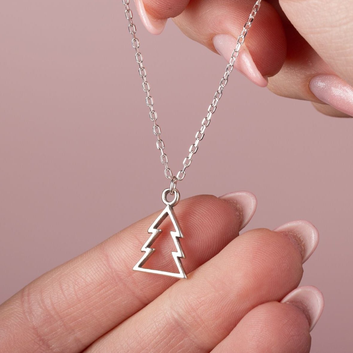 Christmas Tree Necklace - Sterling Silver - MYLEE London