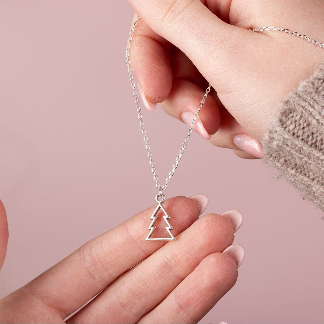 Christmas Tree Necklace - Sterling Silver - MYLEE London