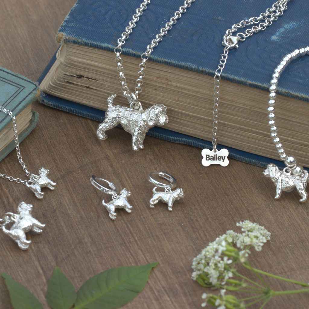 Cockapoo Silver Charm