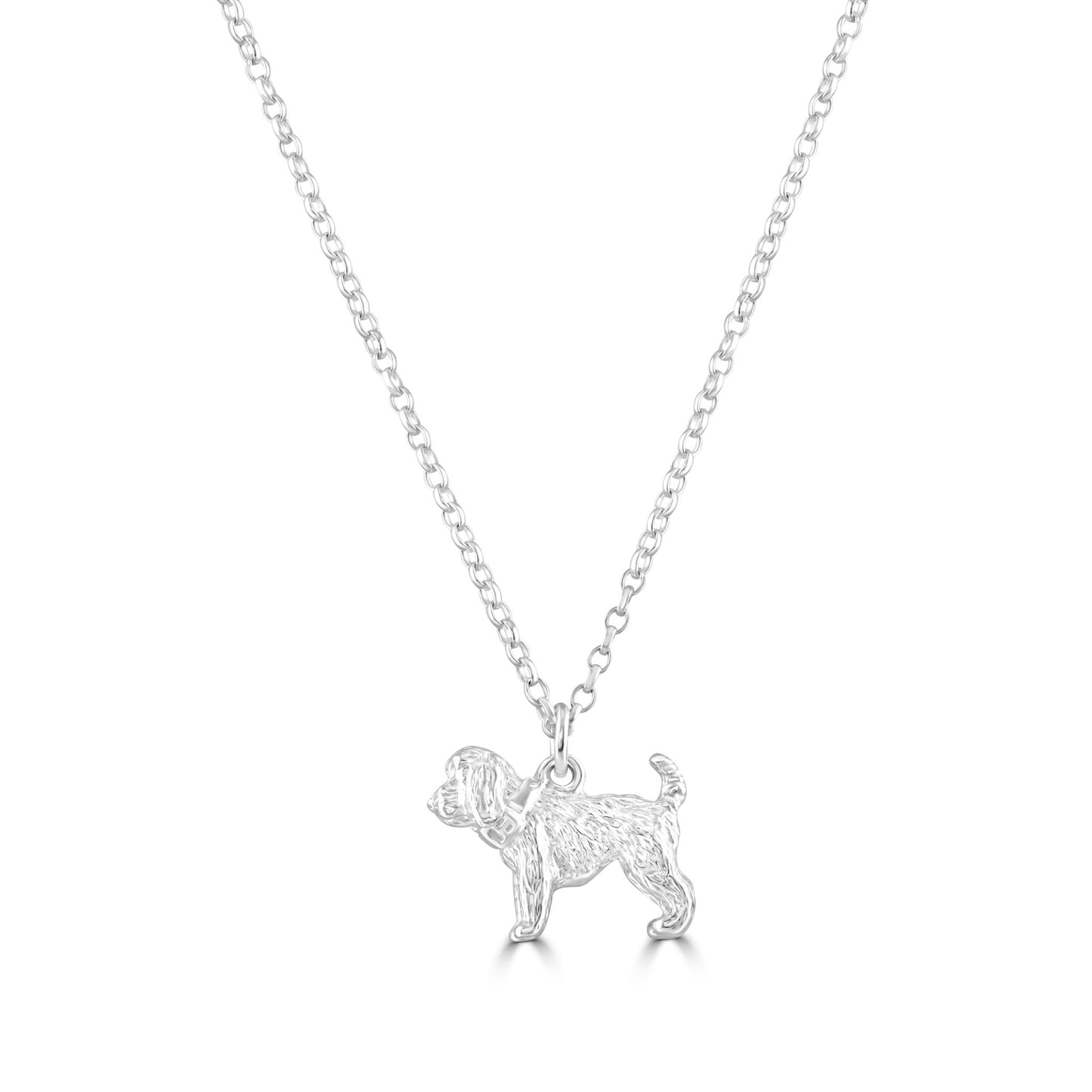 Cockapoo Silver Necklace - Personalised - MYLEE London