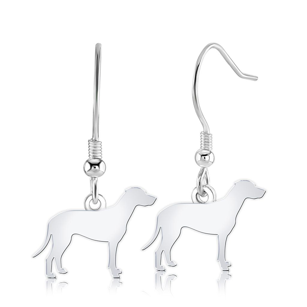 Dalmatian Silhouette Silver Earrings - MYLEE London