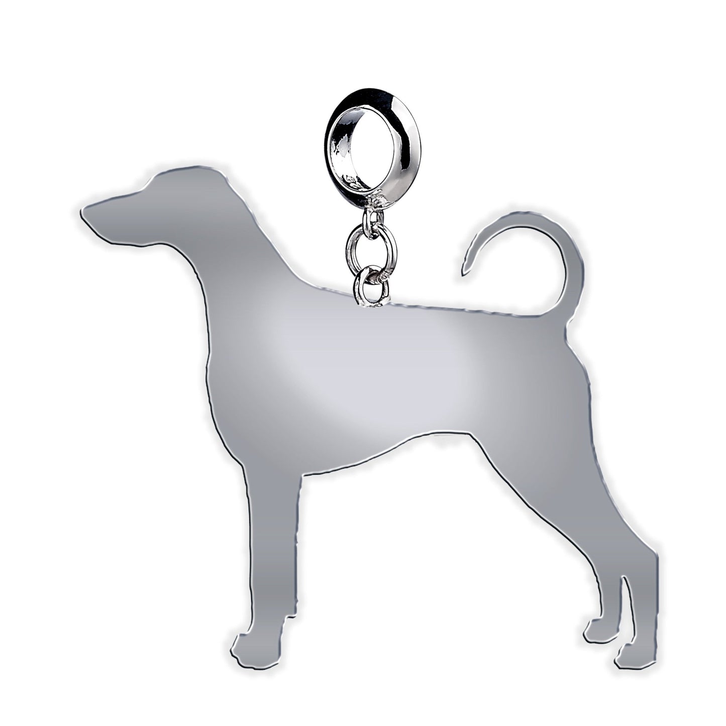 Dobermann Silhouette Silver Charm - MYLEE London