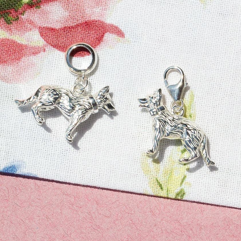 German Shepherd Silver Charm - MYLEE London