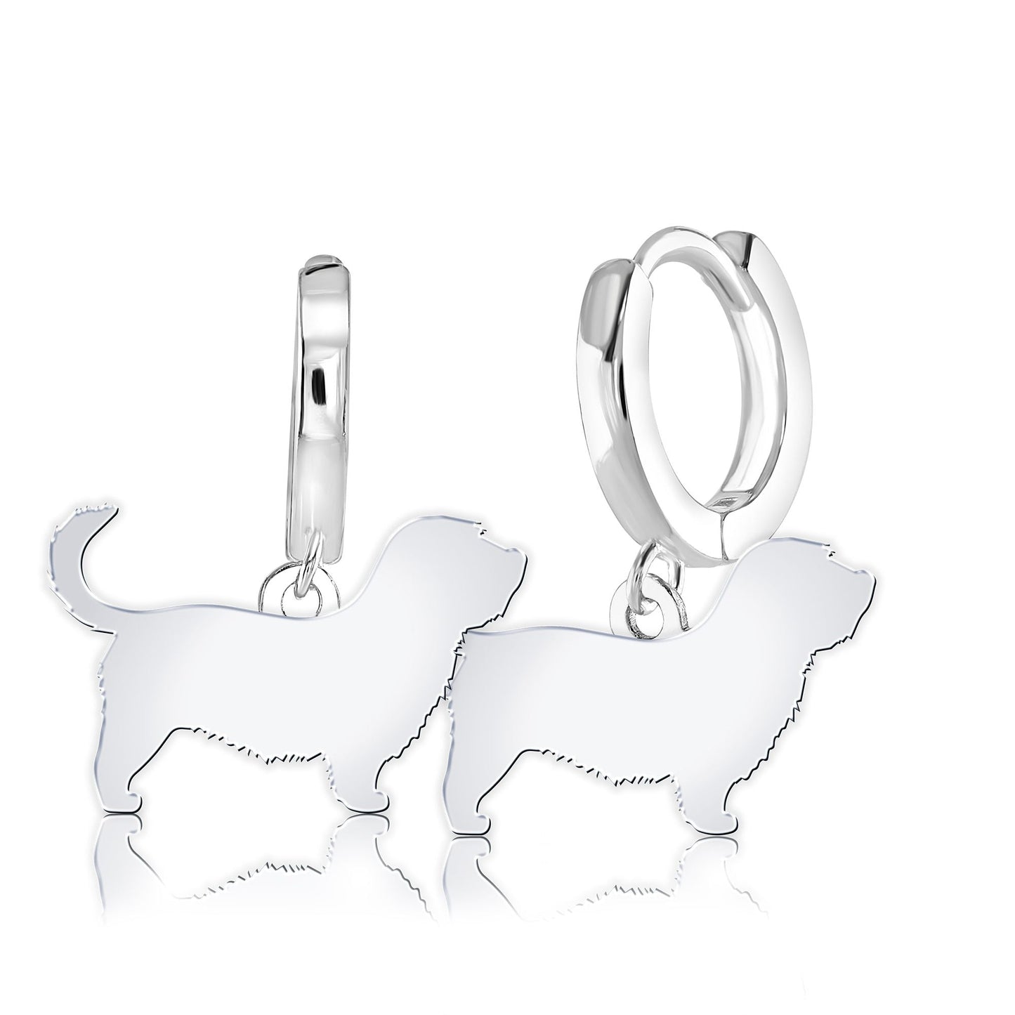 Glen Of Imaal Terrier Silhouette Silver Earrings - MYLEE London