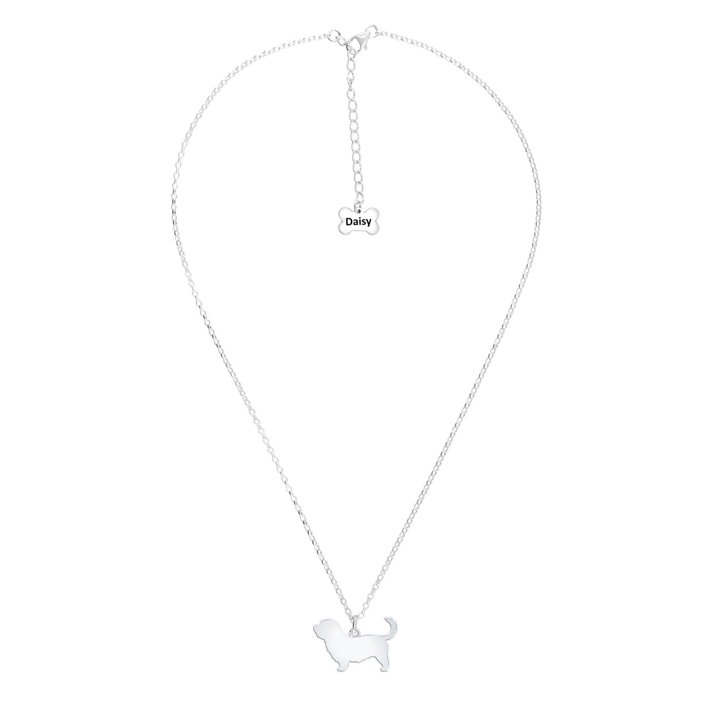 Glen Of Imaal Terrier Silhouette Silver Necklace - Personalised - MYLEE London