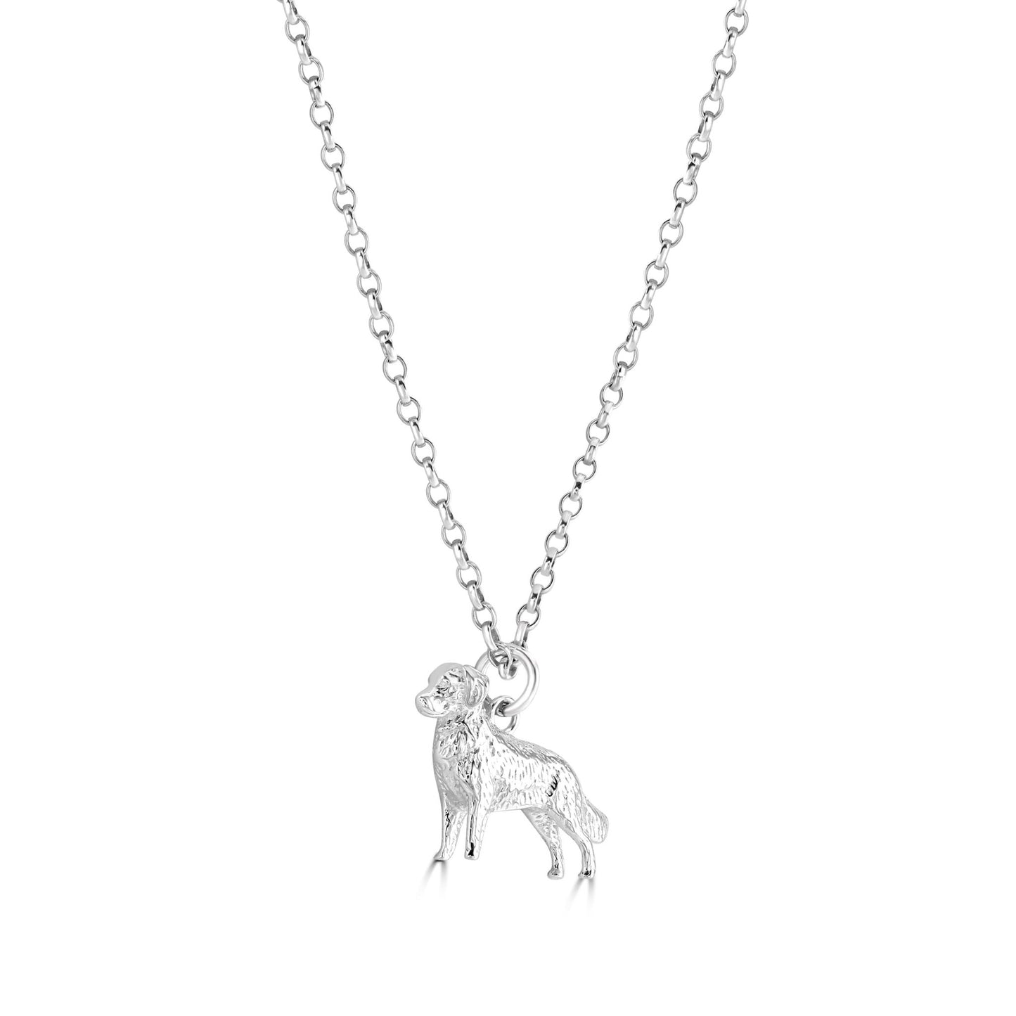 Golden Retriever Silver Necklace - Personalised - MYLEE London