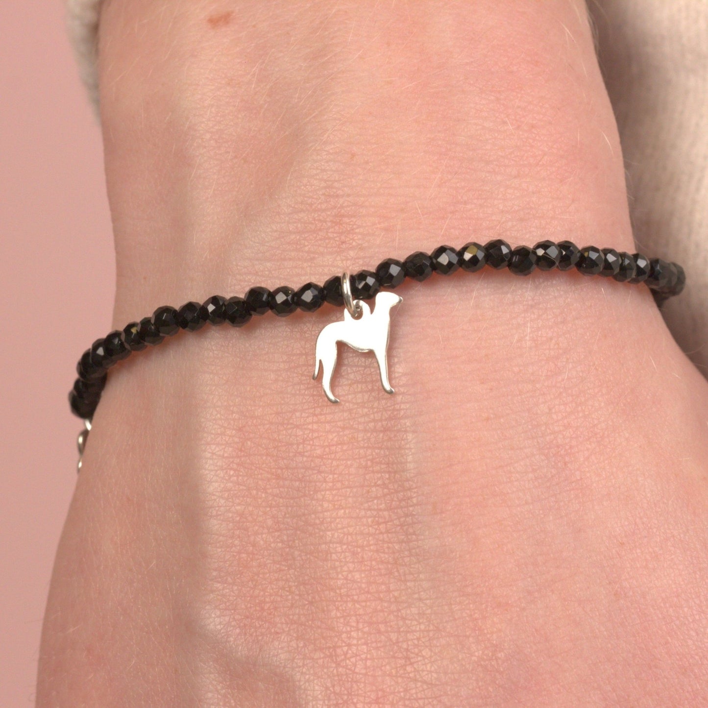 Greyhound Silhouette Crystal Bracelet - Personalised - MYLEE London