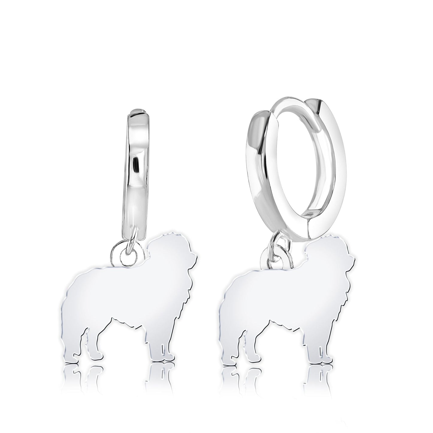 Maremma Sheepdog Silhouette Silver Earrings - MYLEE London