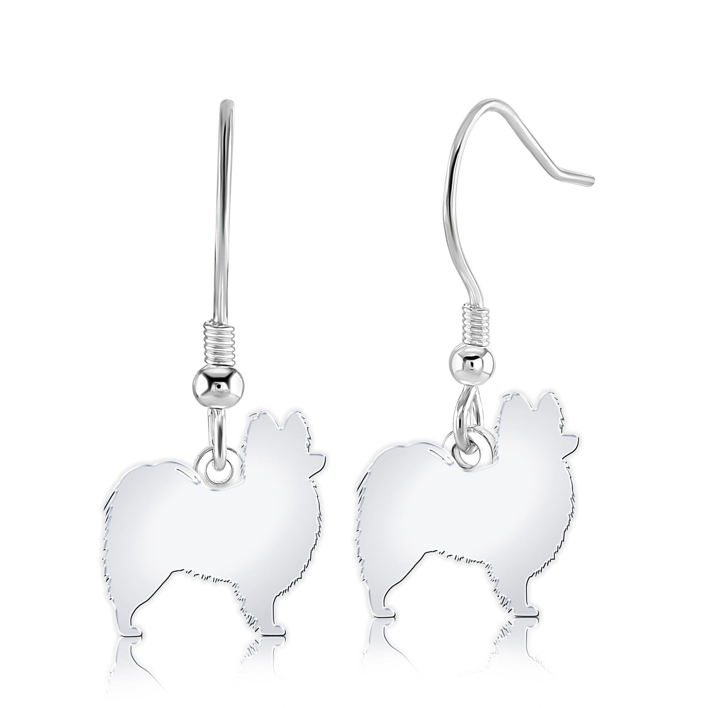 Papillon Silhouette Silver Earrings - MYLEE London