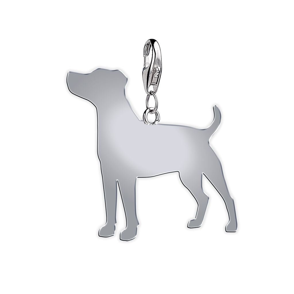 Parson Russell Terrier Silhouette Silver Charm - MYLEE London
