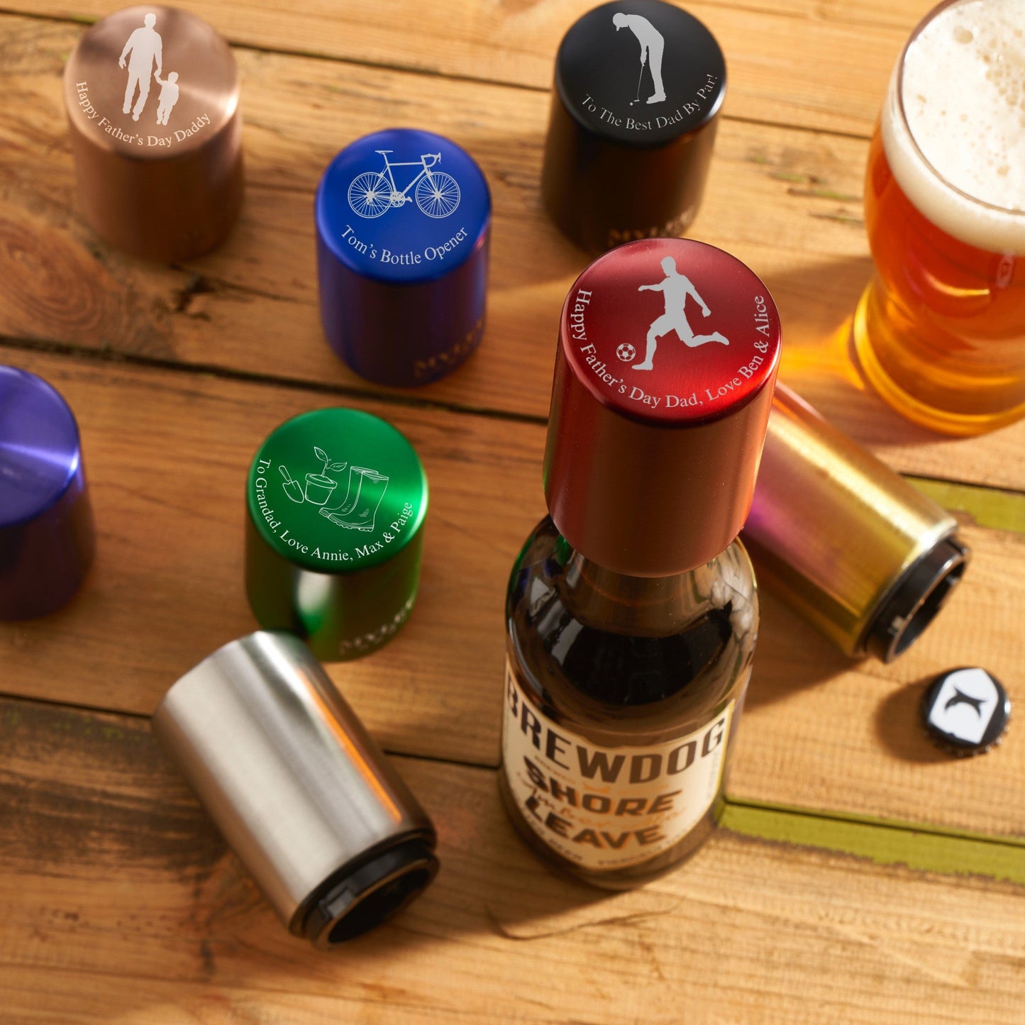 Personalised Push - Down Bottle Opener - MYLEE London