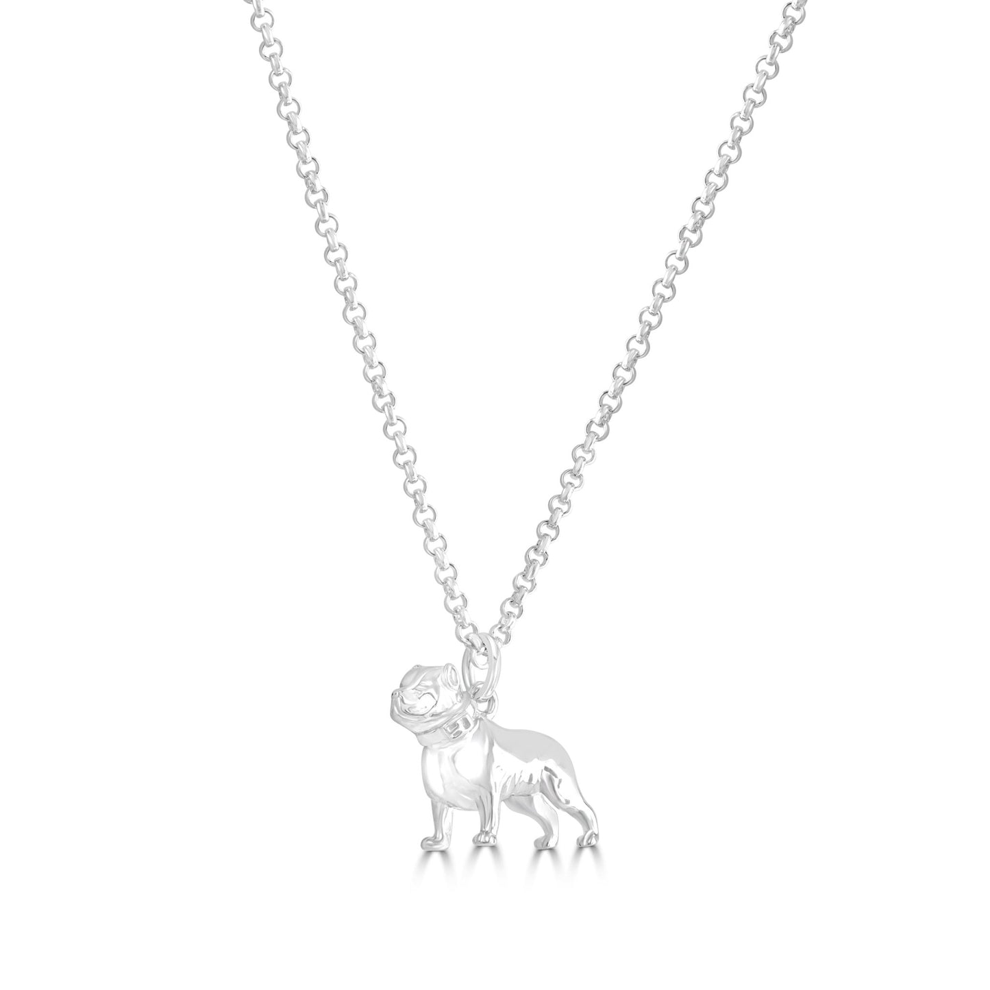 Pitbull Silver Necklace - Personalised - MYLEE London