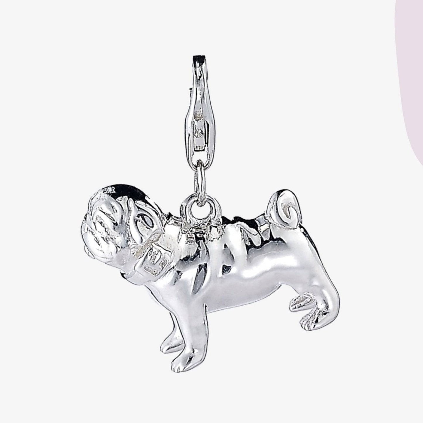 Pug Silver Charm - MYLEE London