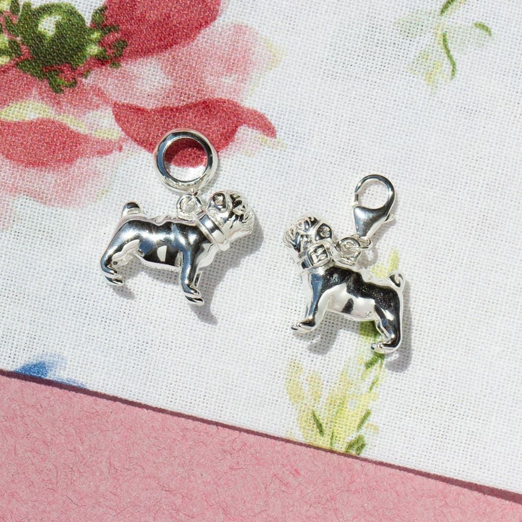Pug Silver Charm - MYLEE London