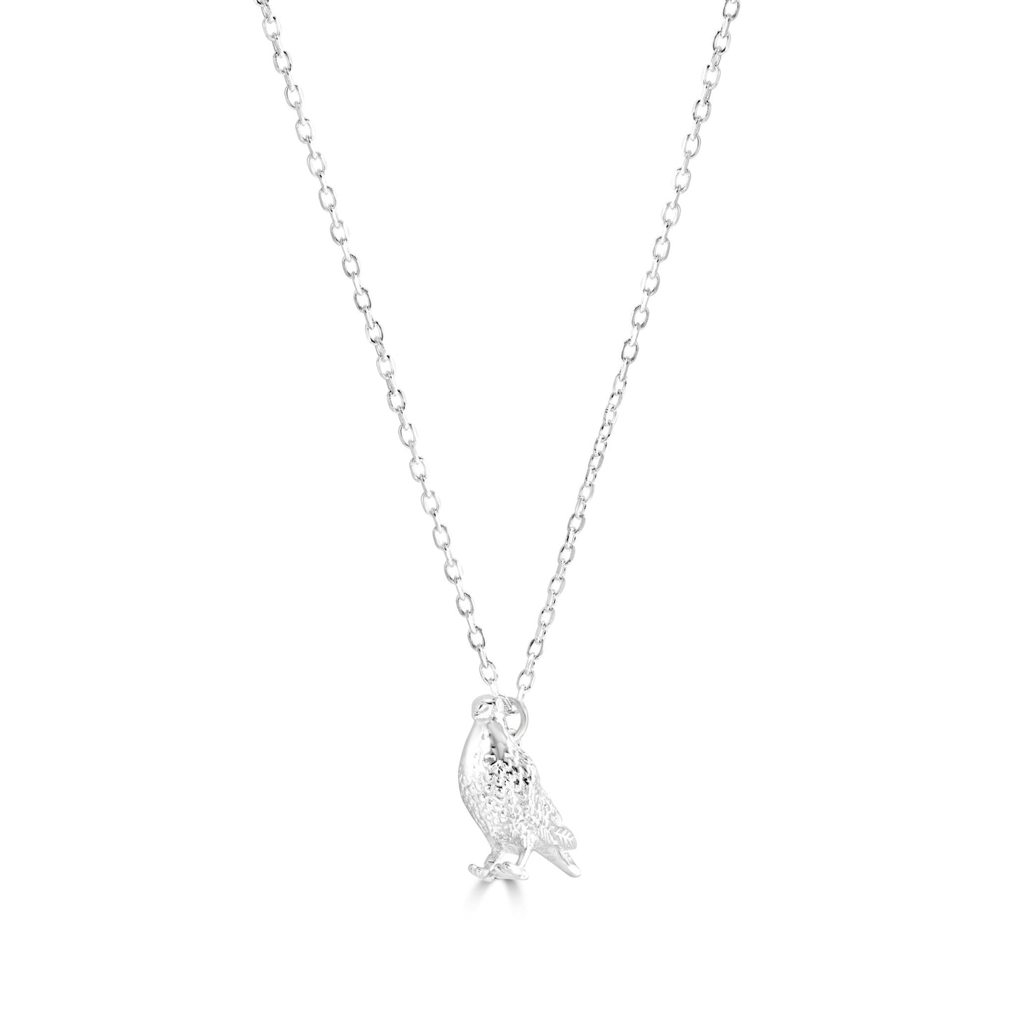 Racing Pigeon Silver Necklace - Personalised - MYLEE London