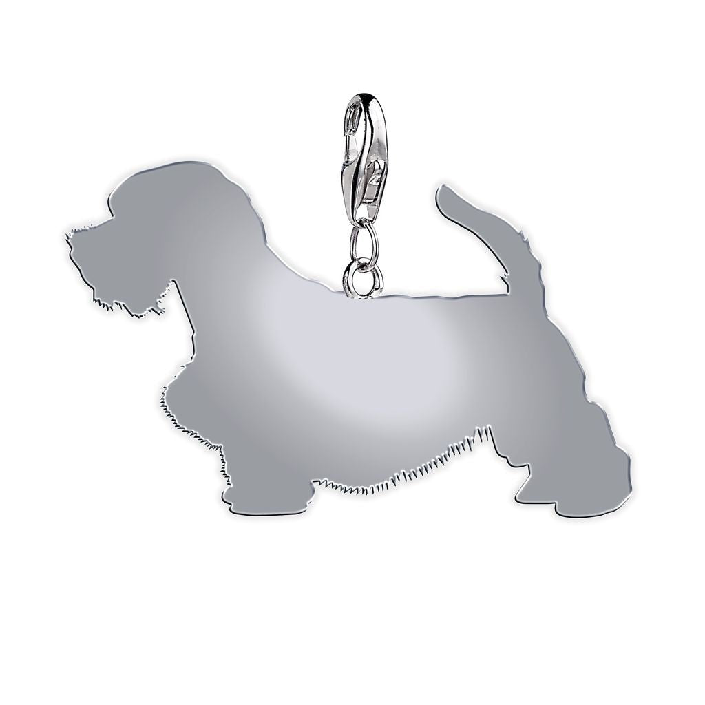 Sealyham Terrier Silhouette Silver Charm - MYLEE London
