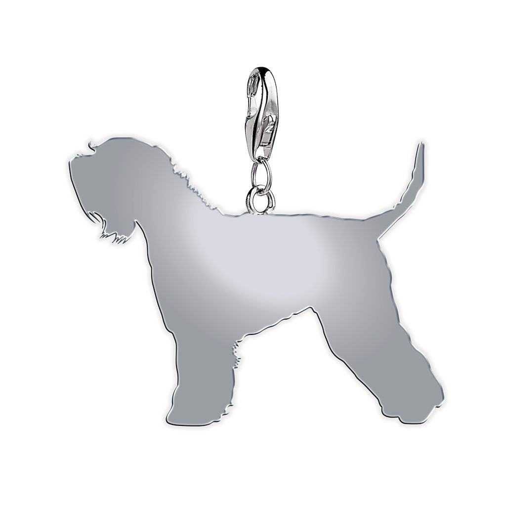 Soft Coated Wheaten Terrier Silhouette Silver Charm - MYLEE London