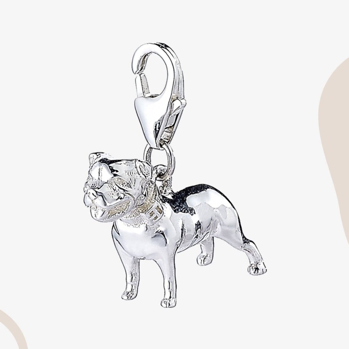 Staffordshire Bull Terrier Silver Charm - MYLEE London