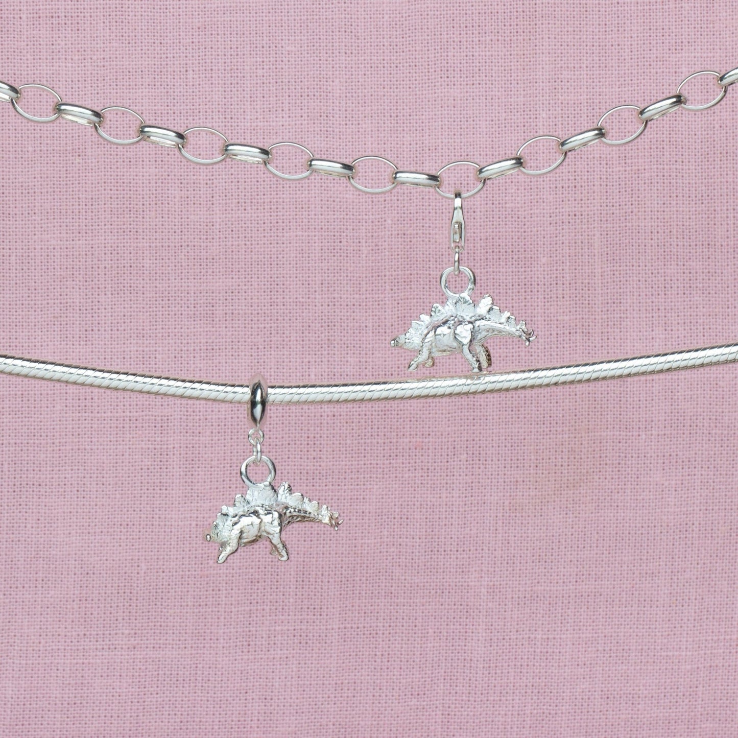 Stegosaurus Silver Charm - MYLEE London