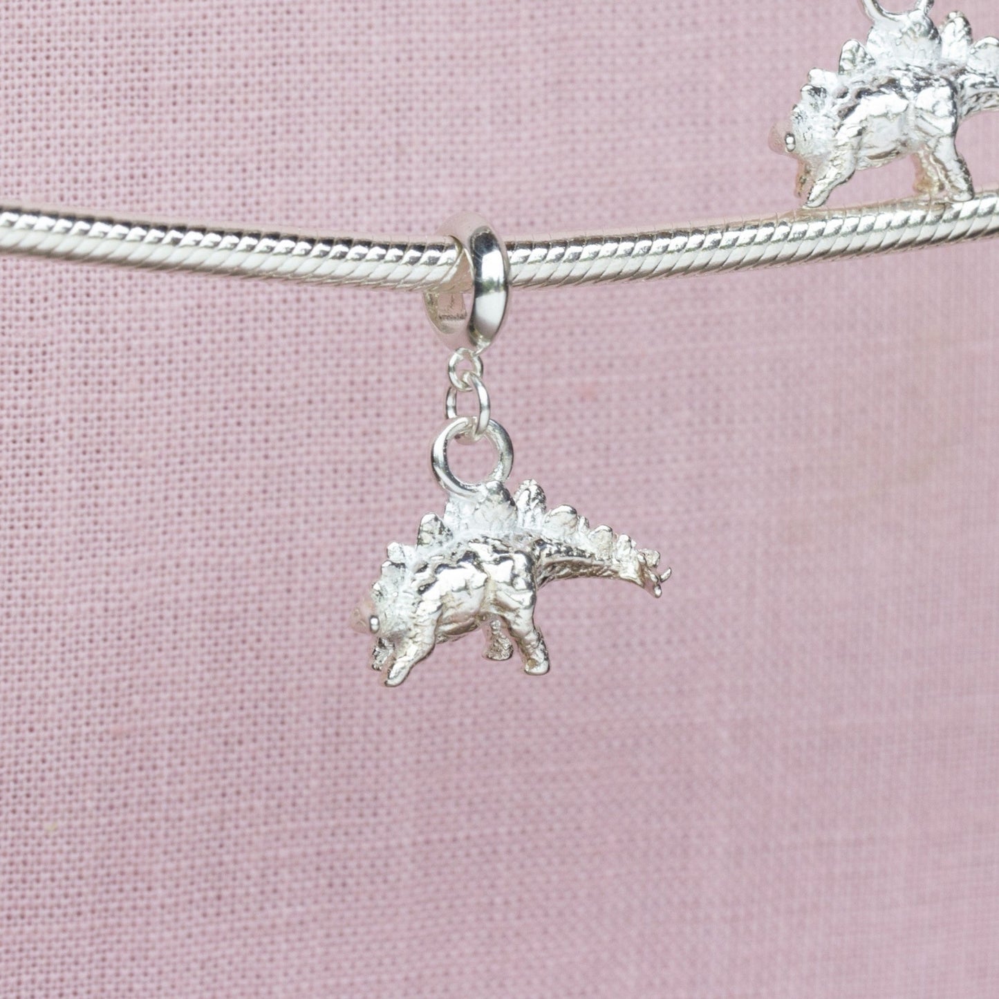 Stegosaurus Silver Charm - MYLEE London