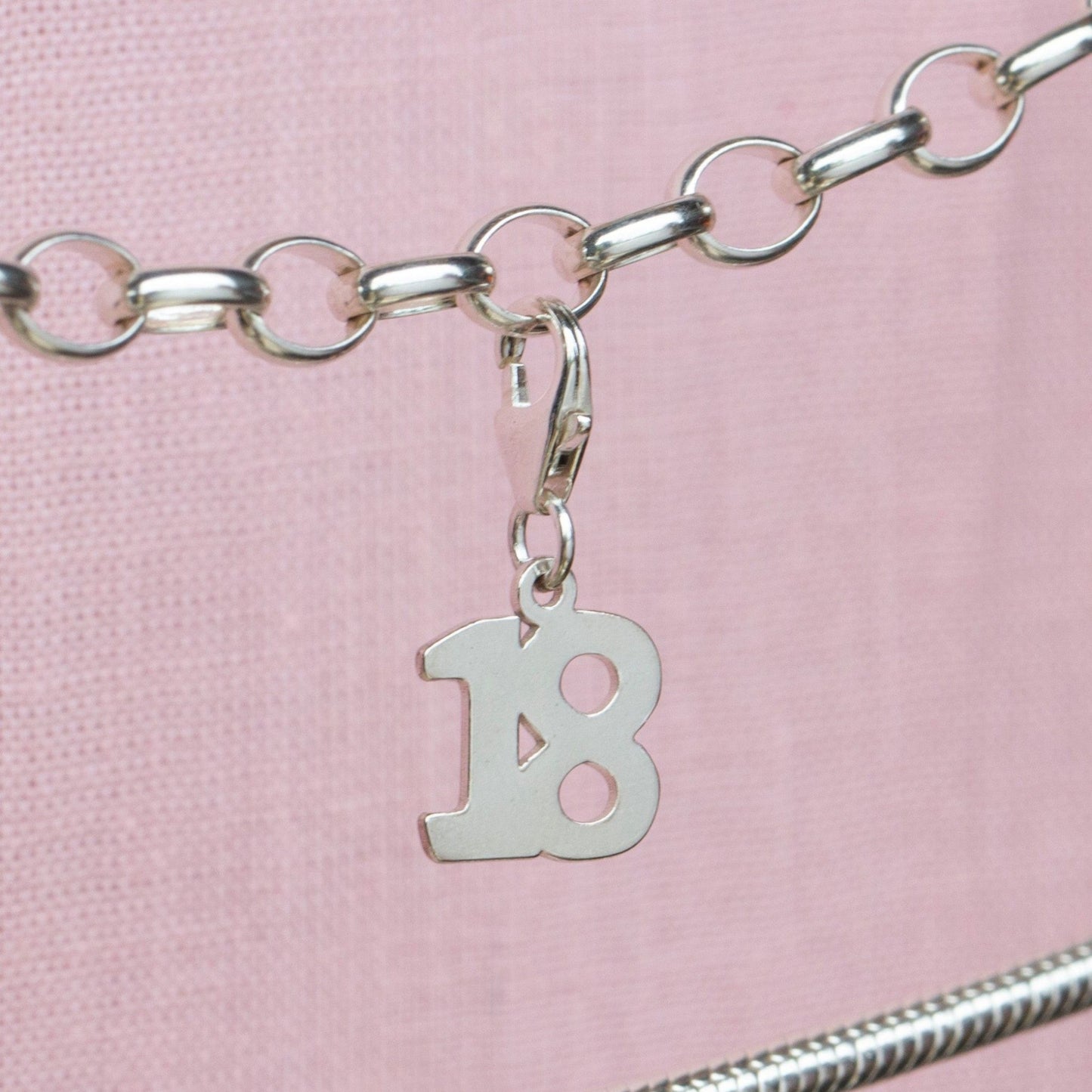 Sterling Silver 18 Charm - MYLEE London