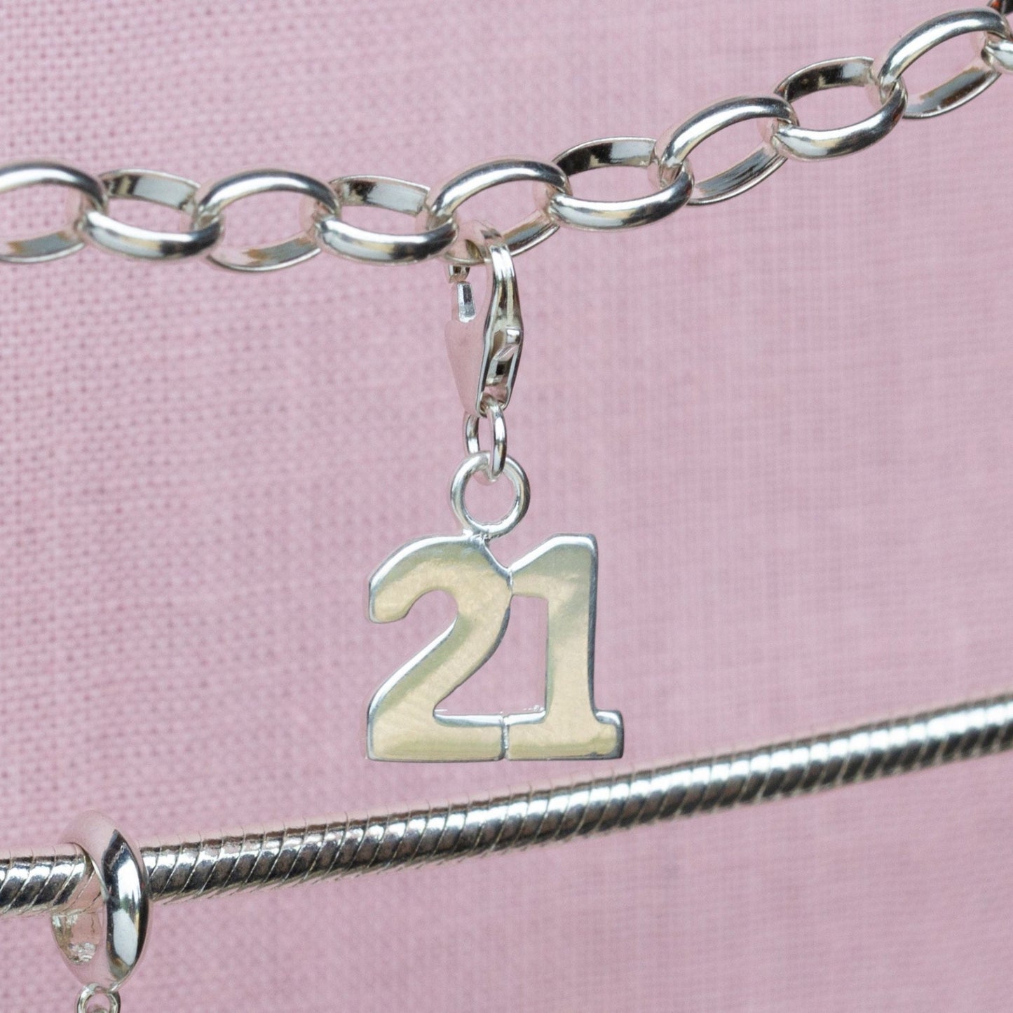 Sterling Silver 21 Charm - MYLEE London
