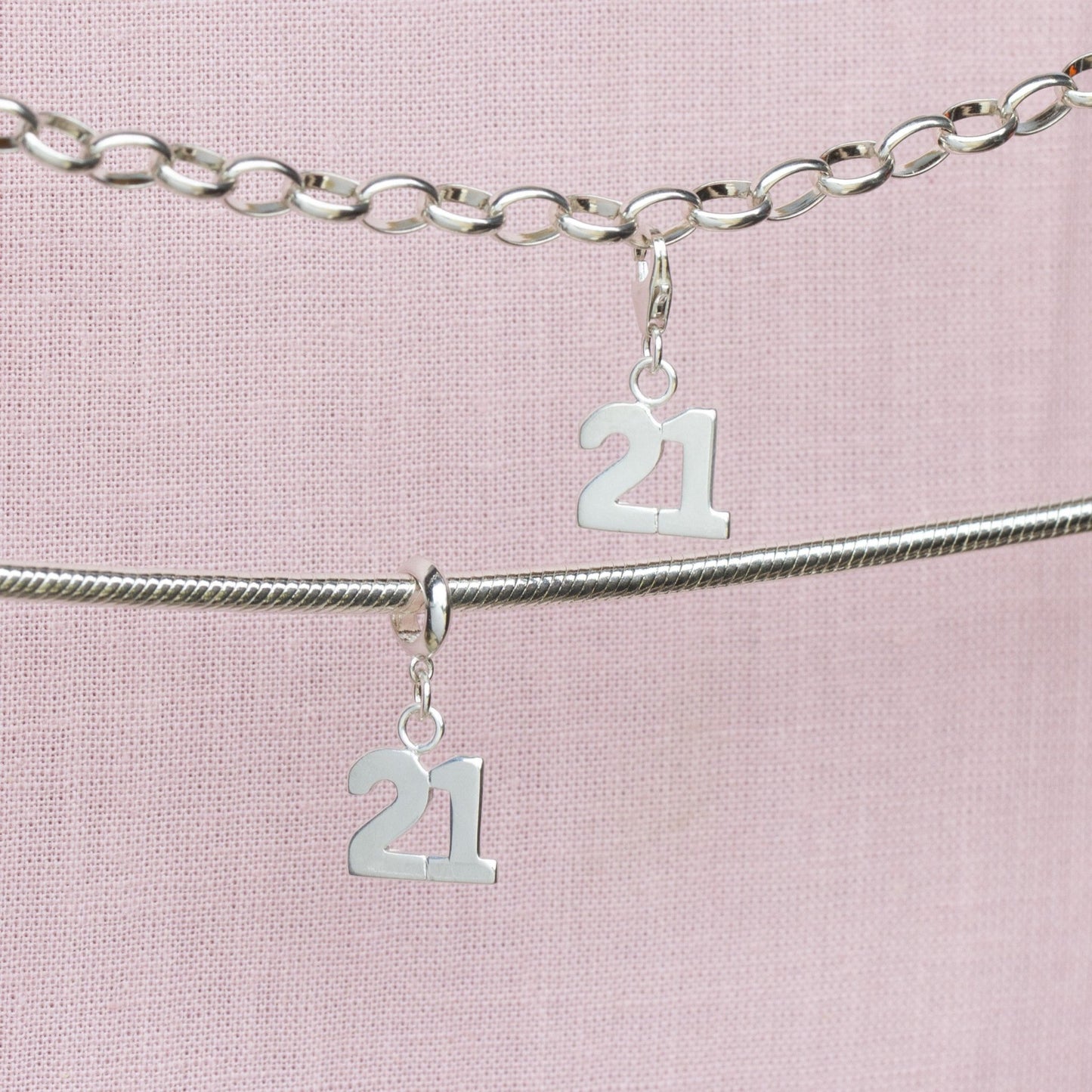 Sterling Silver 21 Charm - MYLEE London
