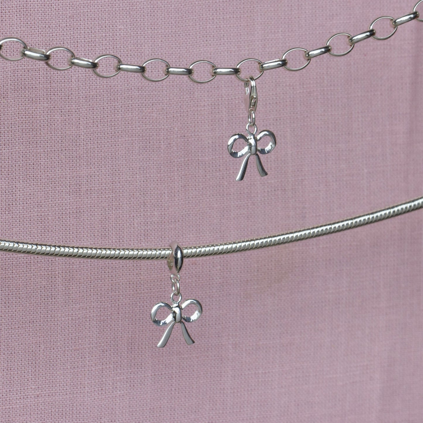 Sterling Silver Bow Charm - MYLEE London