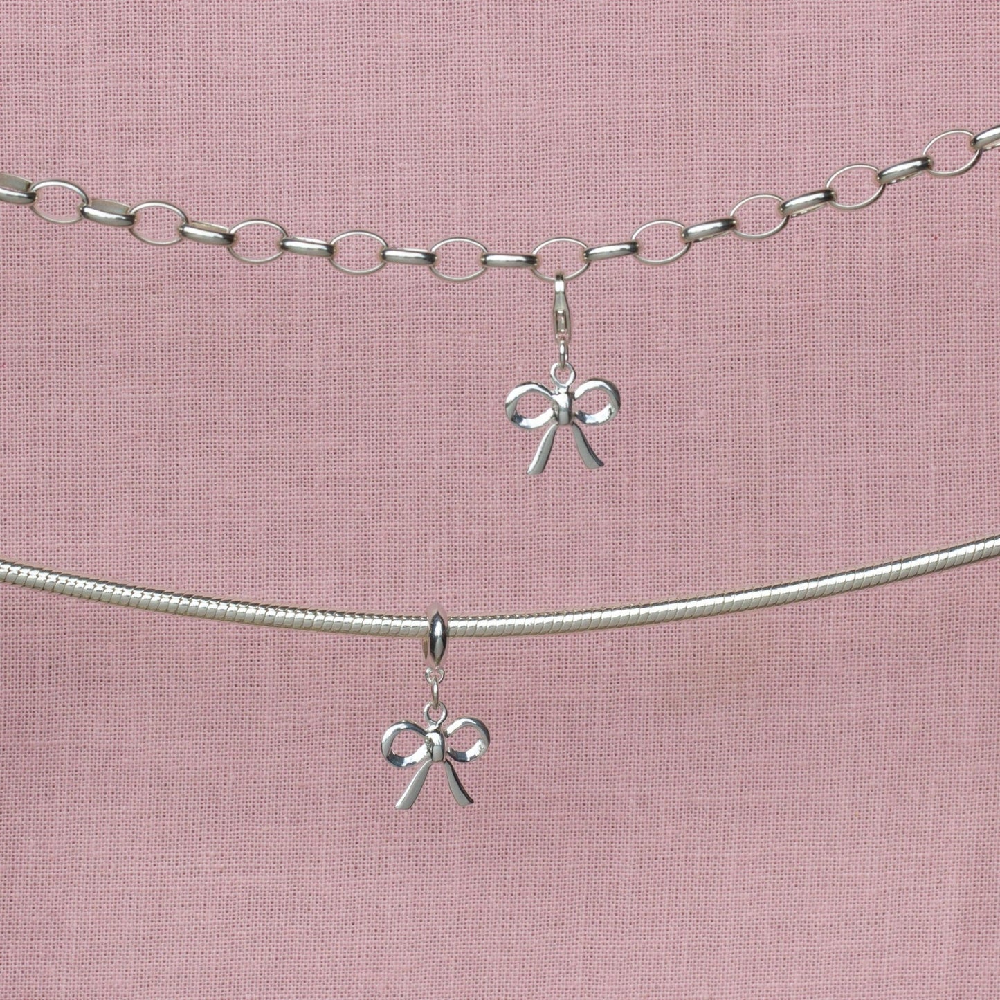 Sterling Silver Bow Charm - MYLEE London