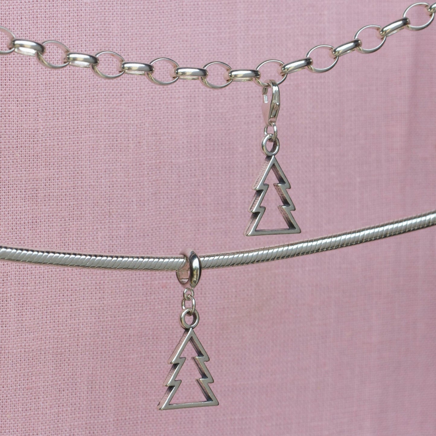 Sterling Silver Christmas Tree Charm - MYLEE London