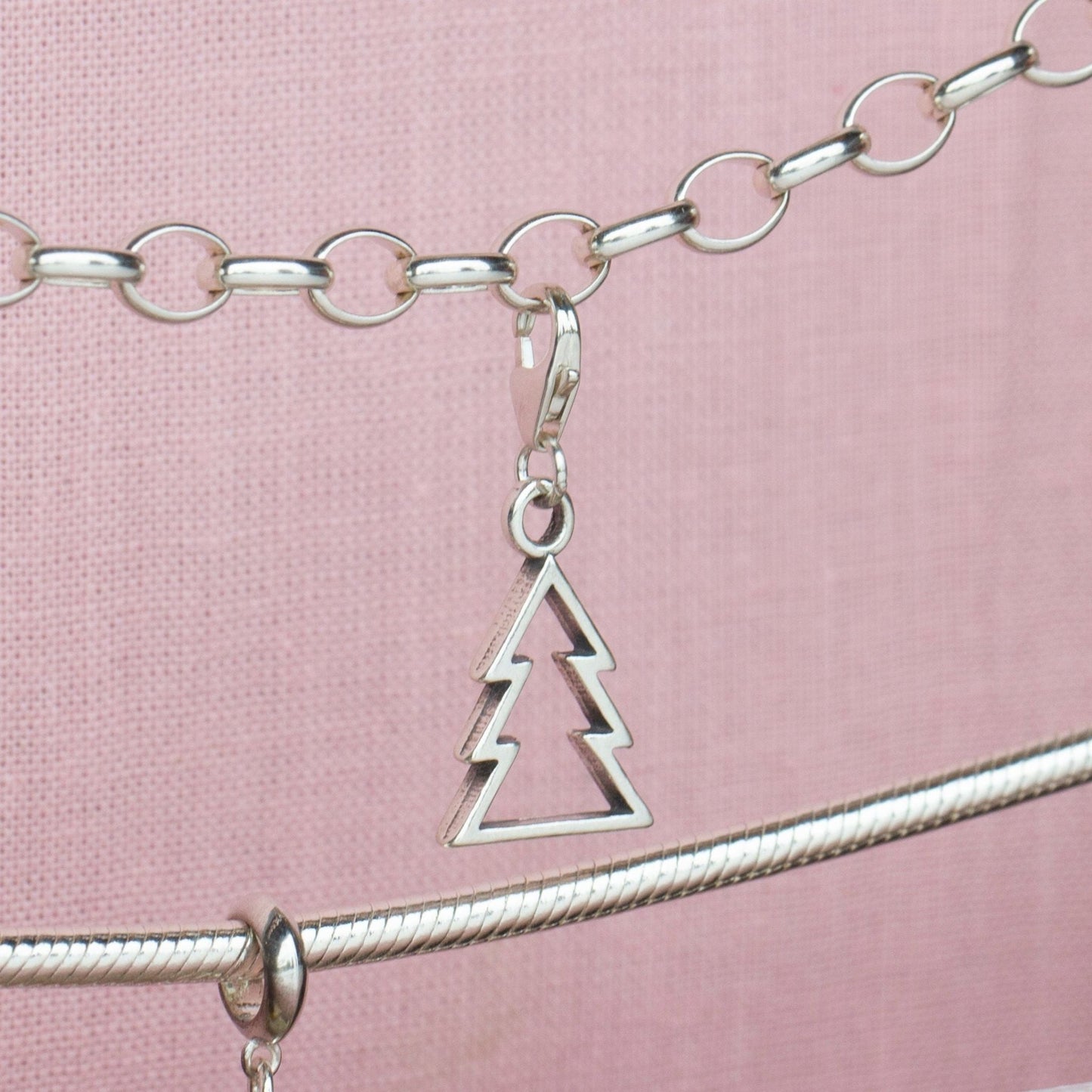 Sterling Silver Christmas Tree Charm - MYLEE London