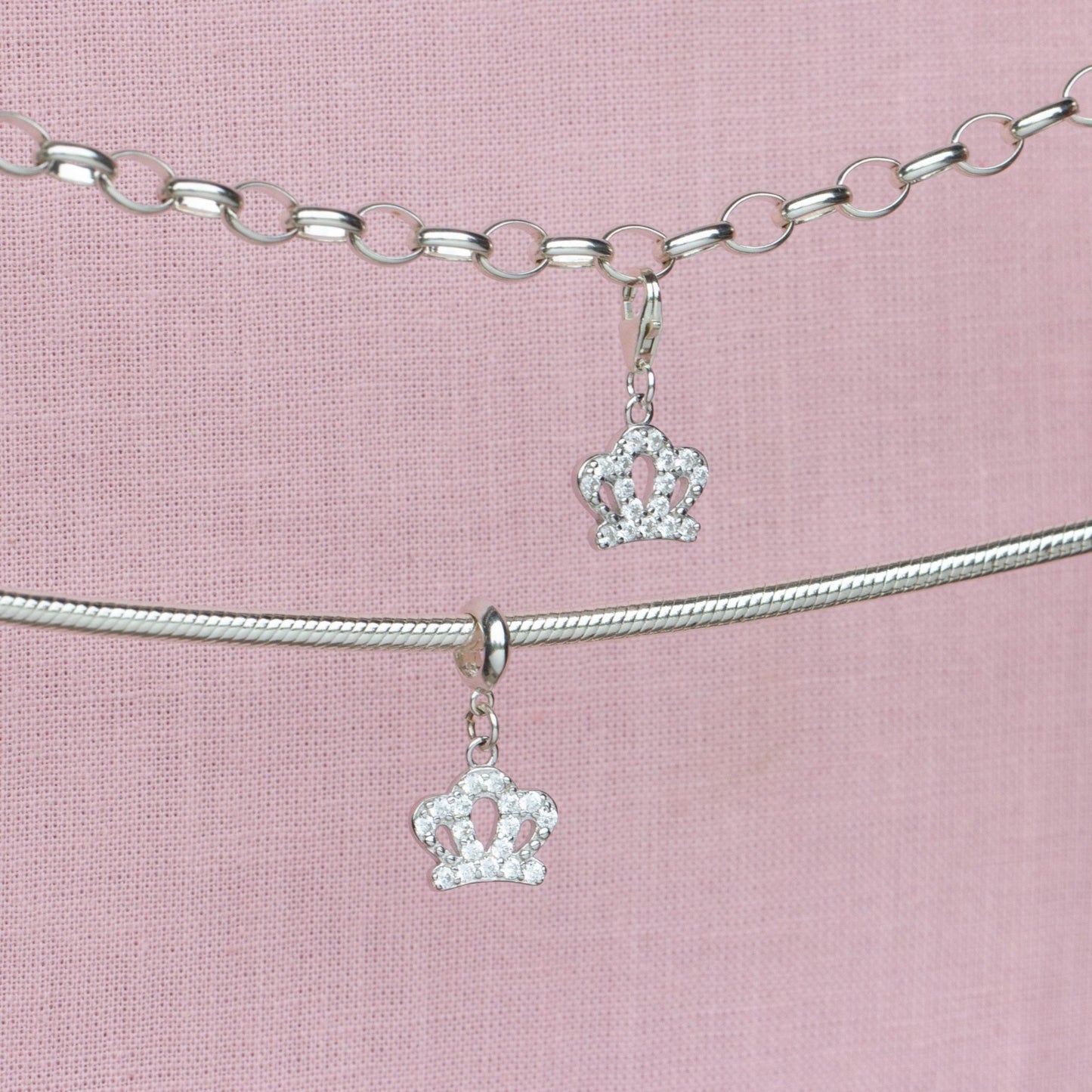 Sterling Silver Crown Charm - MYLEE London