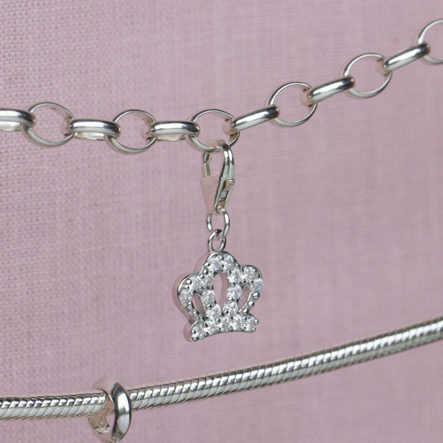 Sterling Silver Crown Charm - MYLEE London