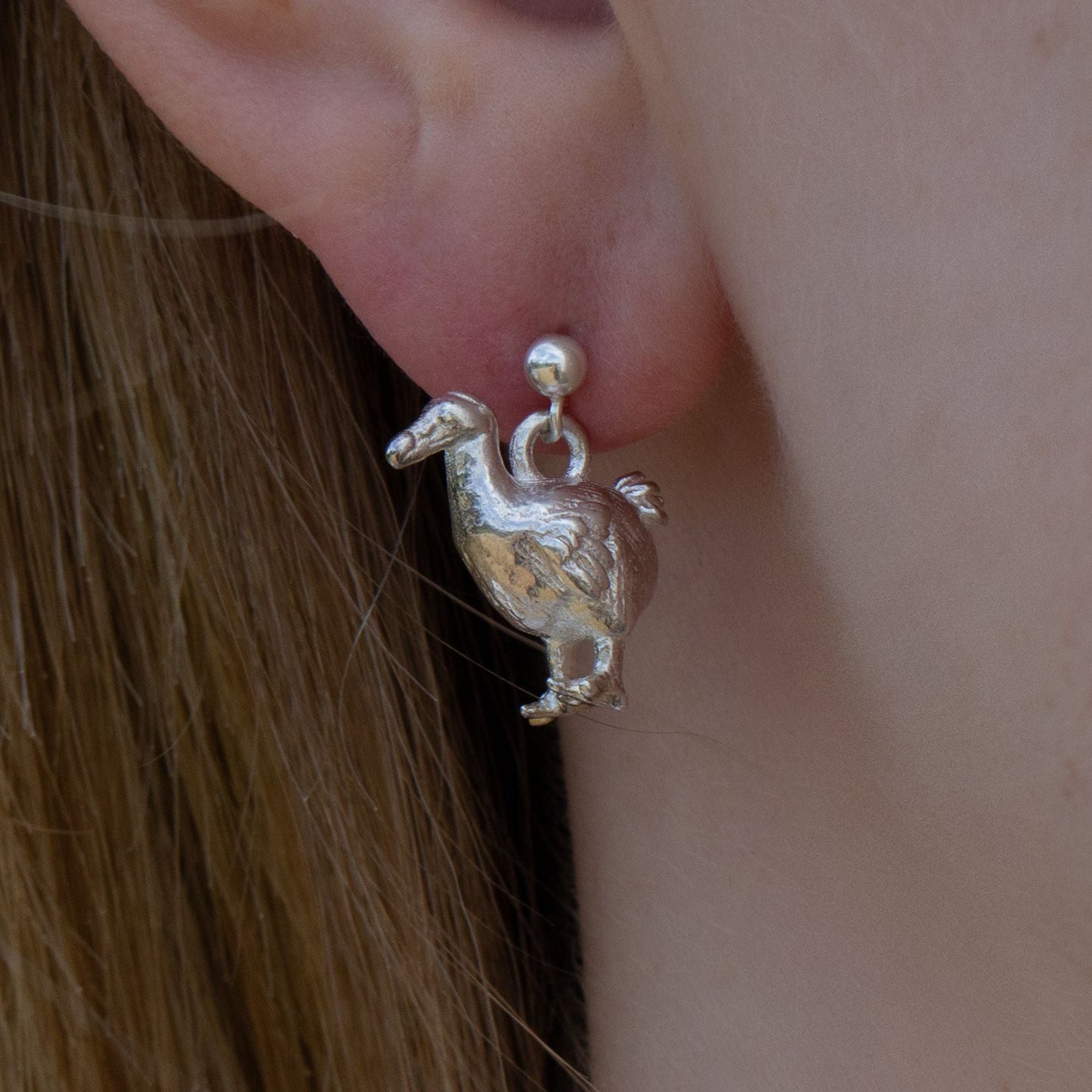 Sterling Silver Dodo Earrings - MYLEE London