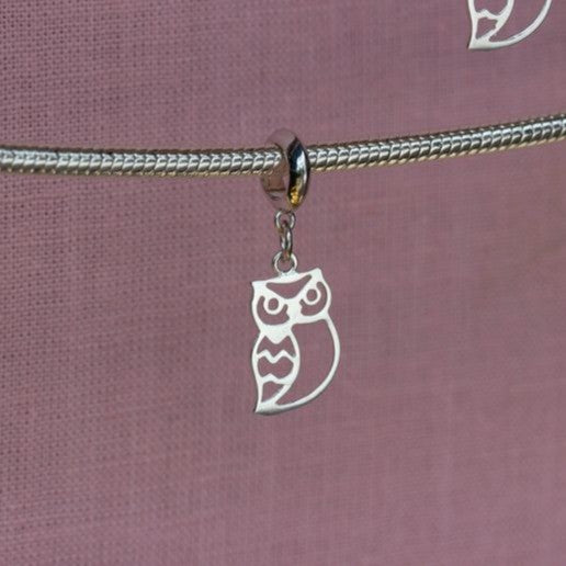 Sterling Silver Owl Charm - MYLEE London