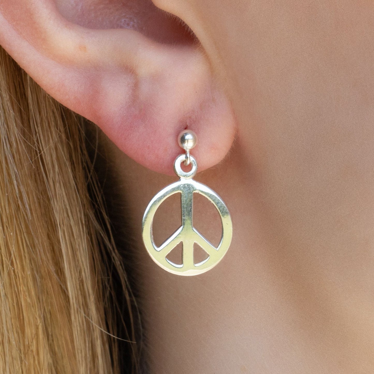 Sterling Silver Peace Earrings - MYLEE London