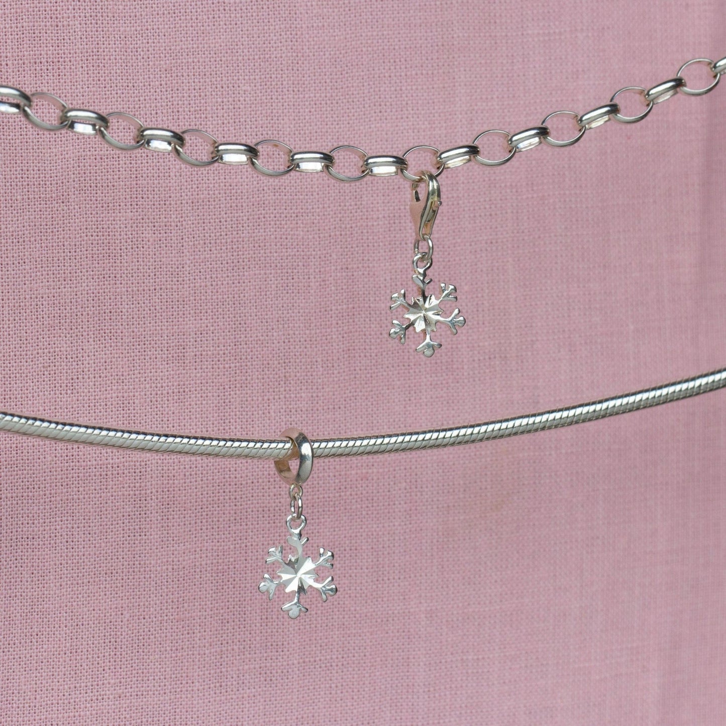 Sterling Silver Snowflake Charm - MYLEE London