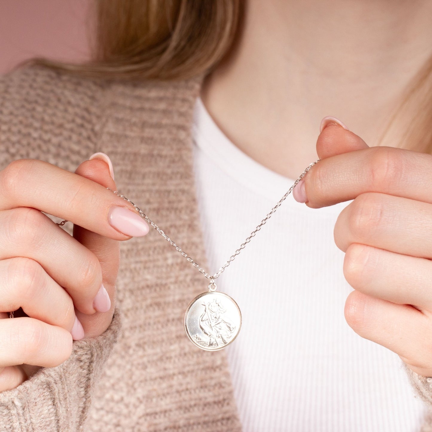 Sterling Silver St. Christopher Necklace - MYLEE London