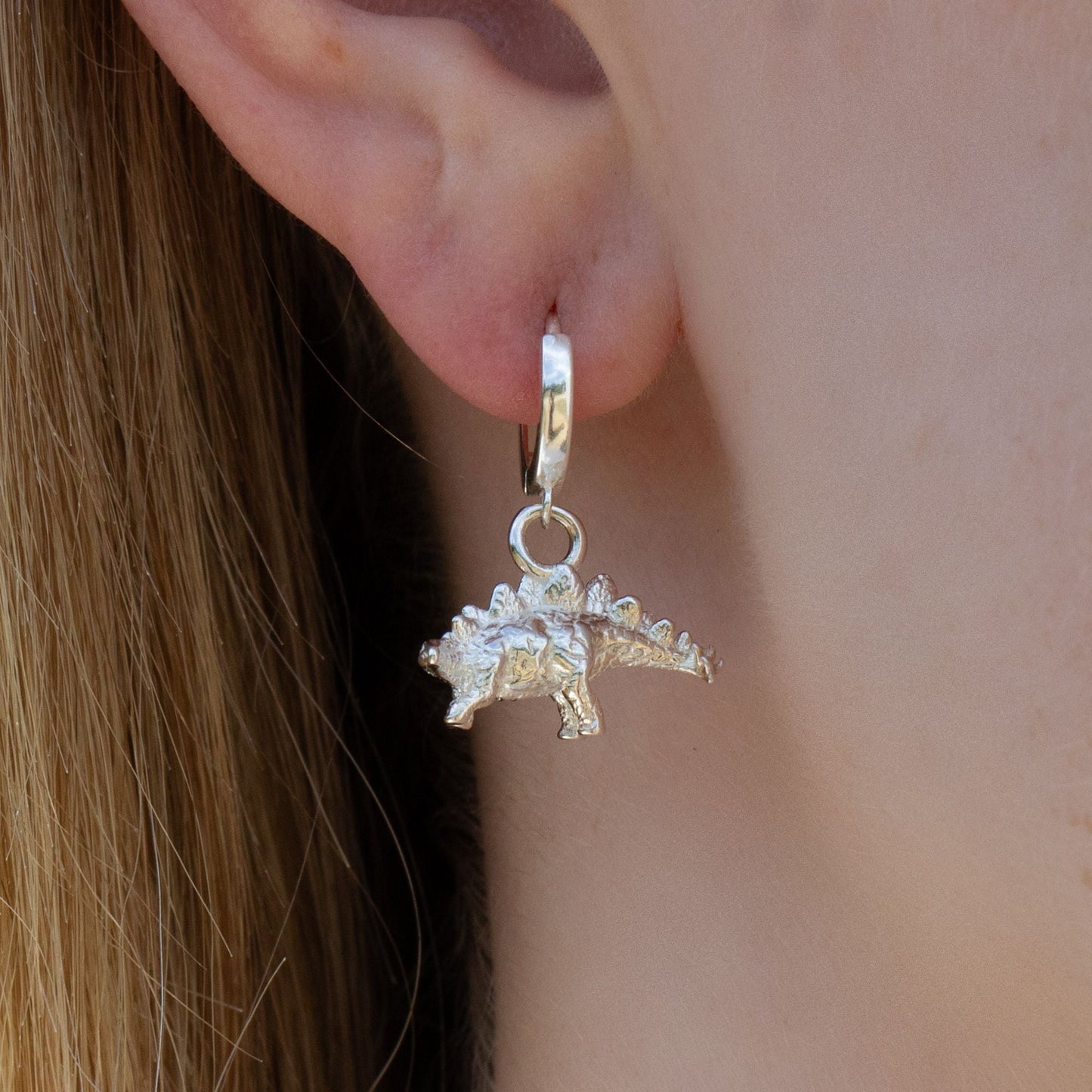 Sterling Silver Stegosaurus Earrings - MYLEE London