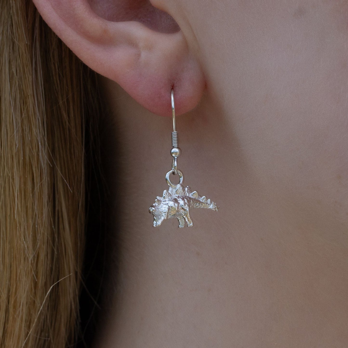 Sterling Silver Stegosaurus Earrings - MYLEE London