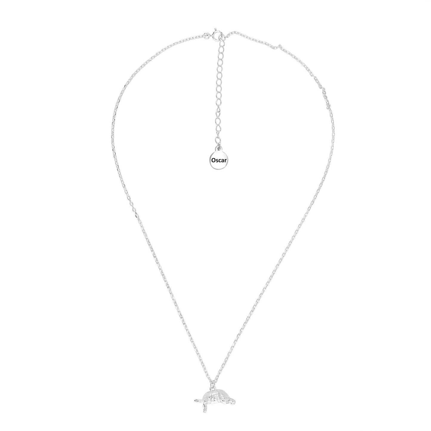 Tortoise Silver Necklace - Personalised - MYLEE London