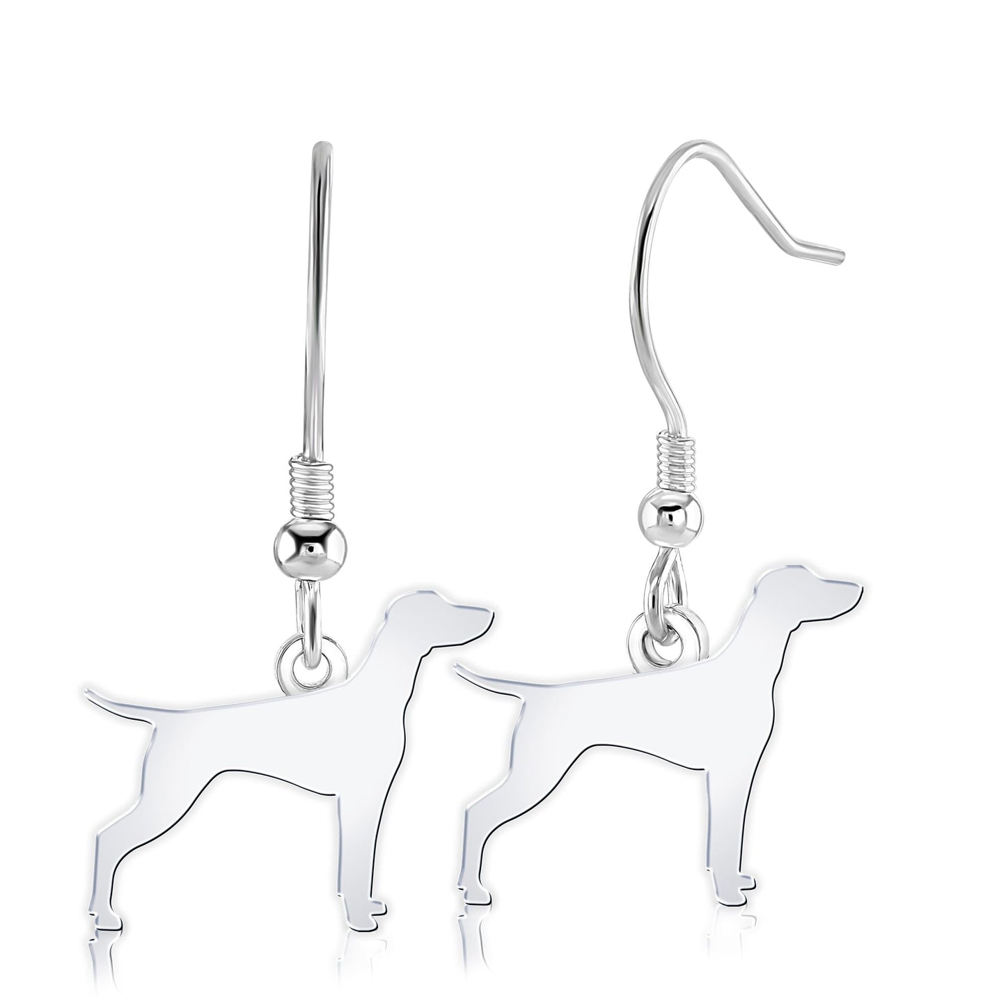 Vizsla Silhouette Silver Earrings - MYLEE London