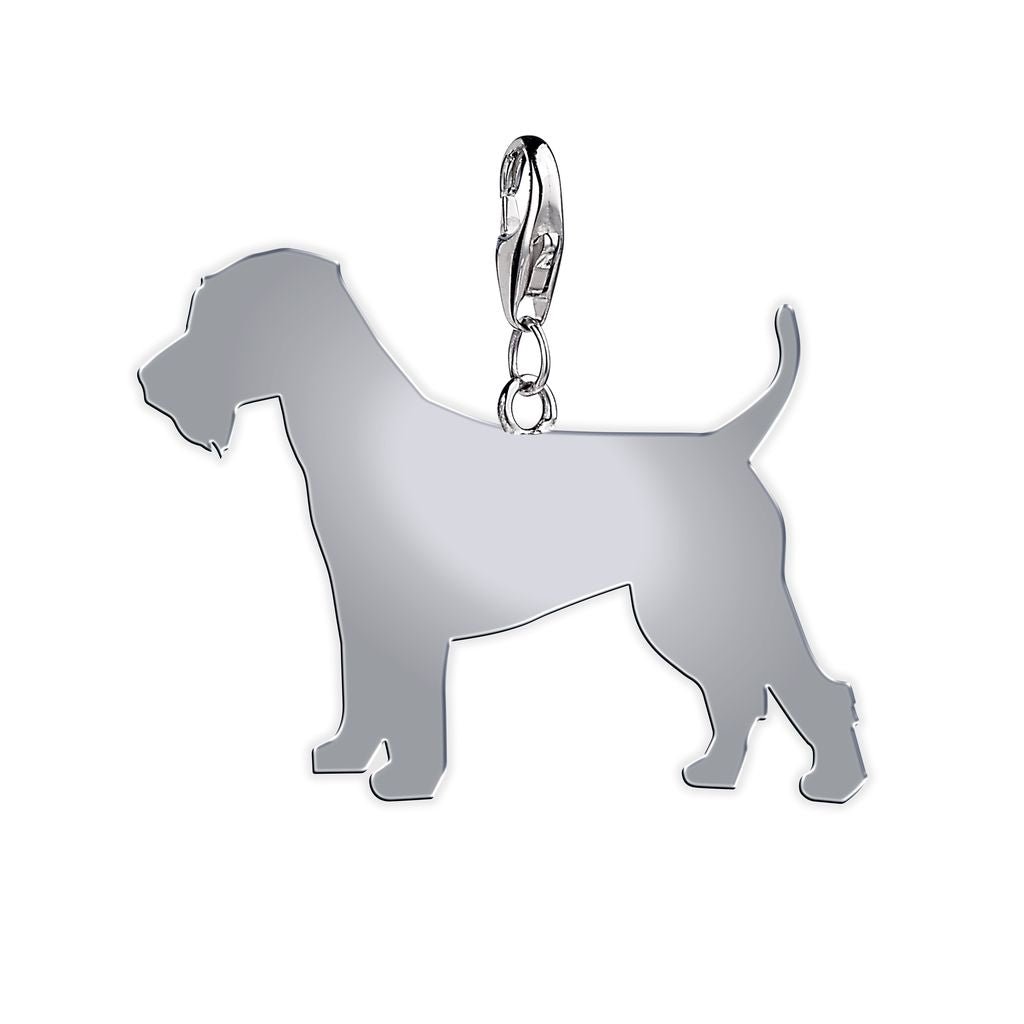Welsh Terrier Silhouette Silver Charm - MYLEE London
