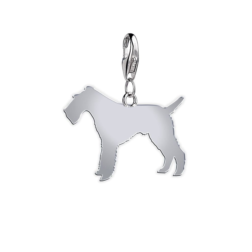 Wire Fox Terrier Silhouette Silver Charm - MYLEE London