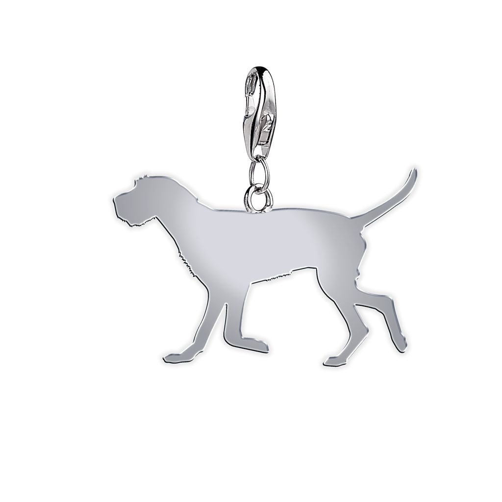 Wirehaired Vizsla Silhouette Silver Charm - MYLEE London