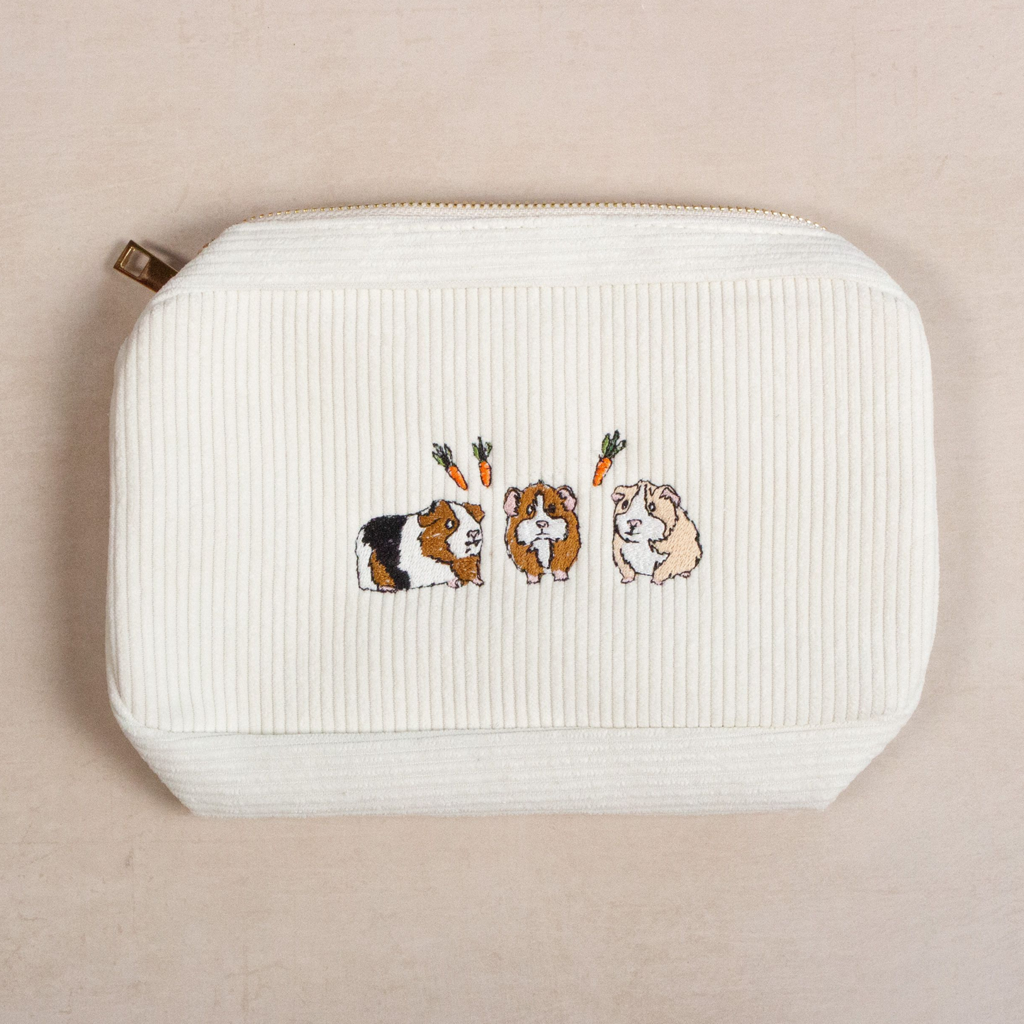 Guinea Pig Embroidered Make-Up Cosmetics Bag